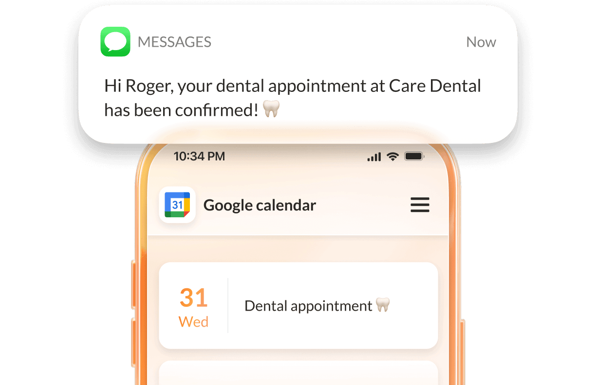 Always Call sending an SMS reminder for a dental appointment