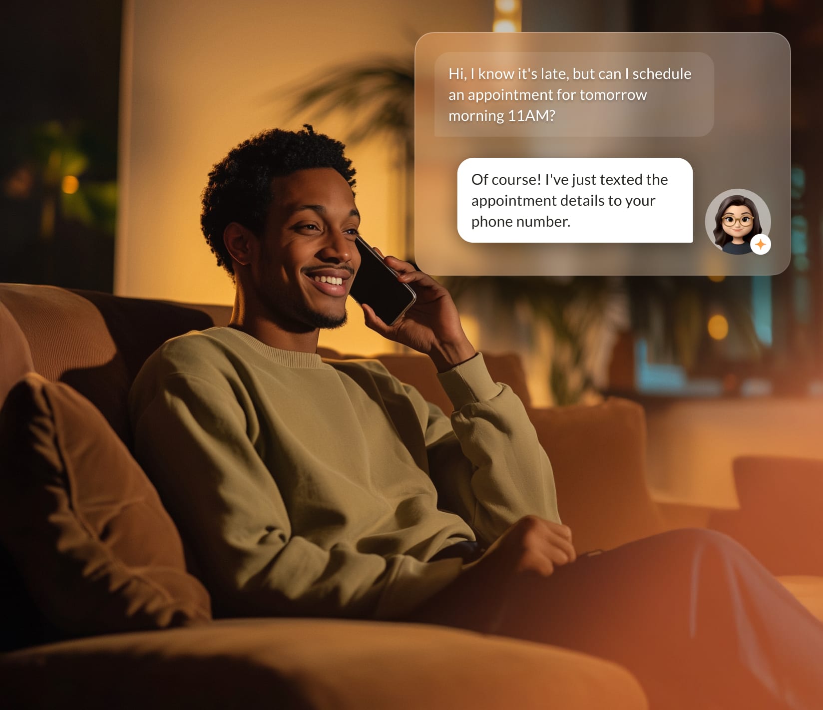 Always Call adjusting an appointment schedule in response to a customer's phone request